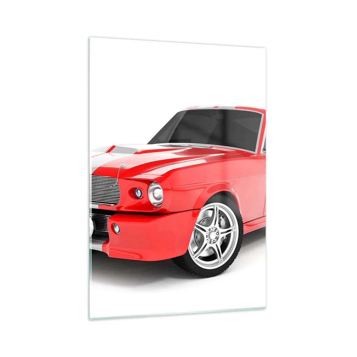 Billede på glas - Mustang så hurtigt som vinden - 50x70 cm
