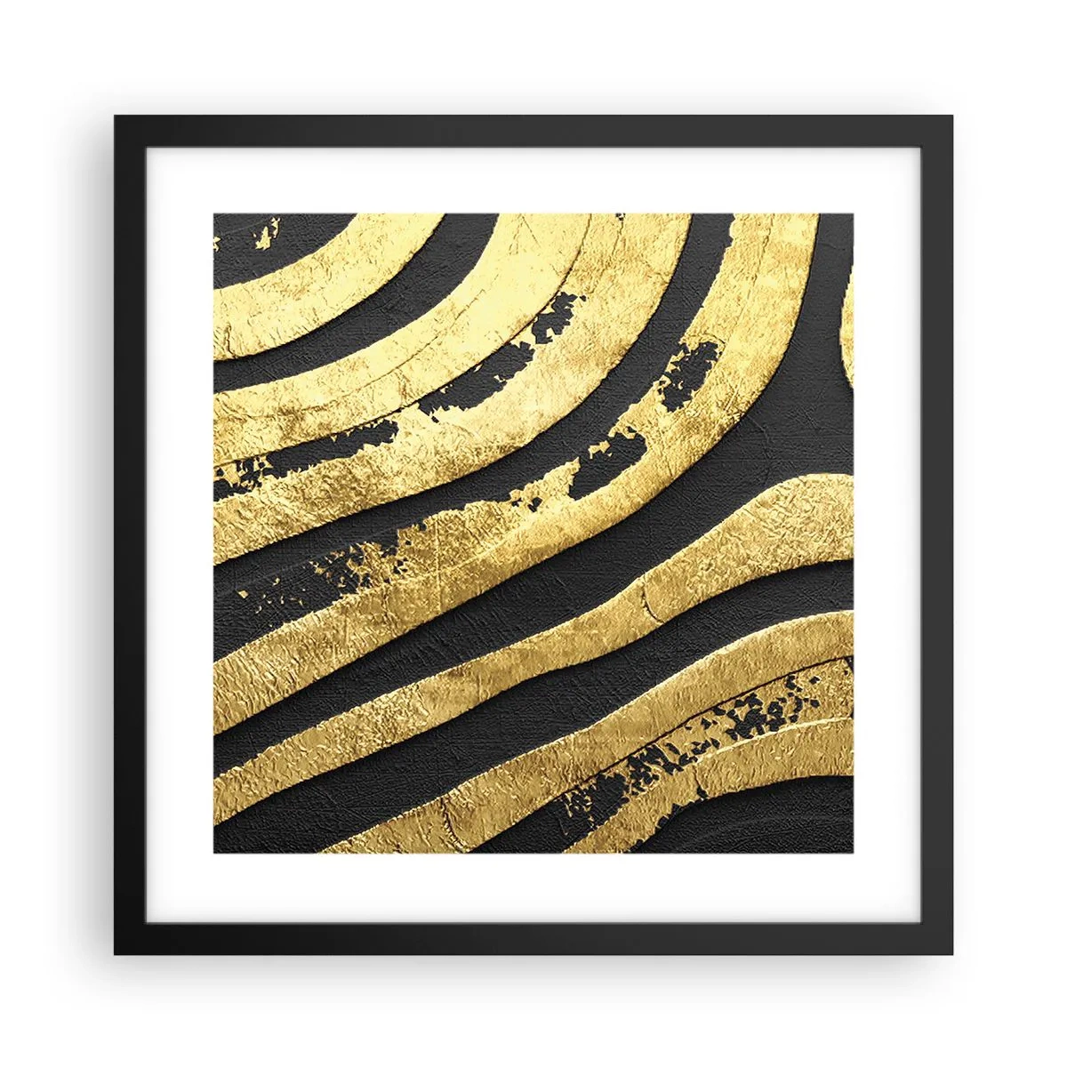 Plakat i sort ramme - Alt flyder - 40x40 cm