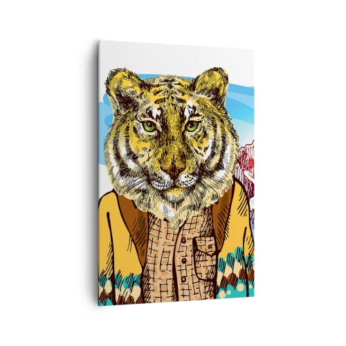 Lærredstryk - Billede på lærred - Ikke så vild som han er tegnet - 80x120 cm