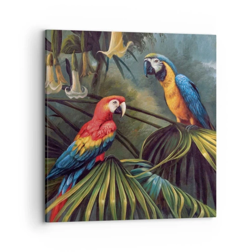 Lærredstryk - Billede på lærred - Romantik i troperne - 70x70 cm