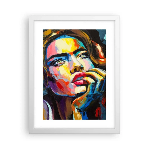 Plakat i hvid ramme - Drømme som fugle svæver gennem himlen - 30x40 cm