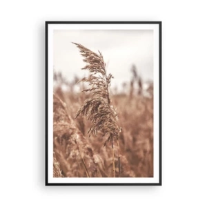 Plakat i sort ramme - Efteråret er allerede på markerne - 70x100 cm
