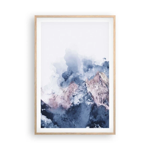 Plakat i ramme af lyst egetræ - Dette er toppene! - 61x91 cm