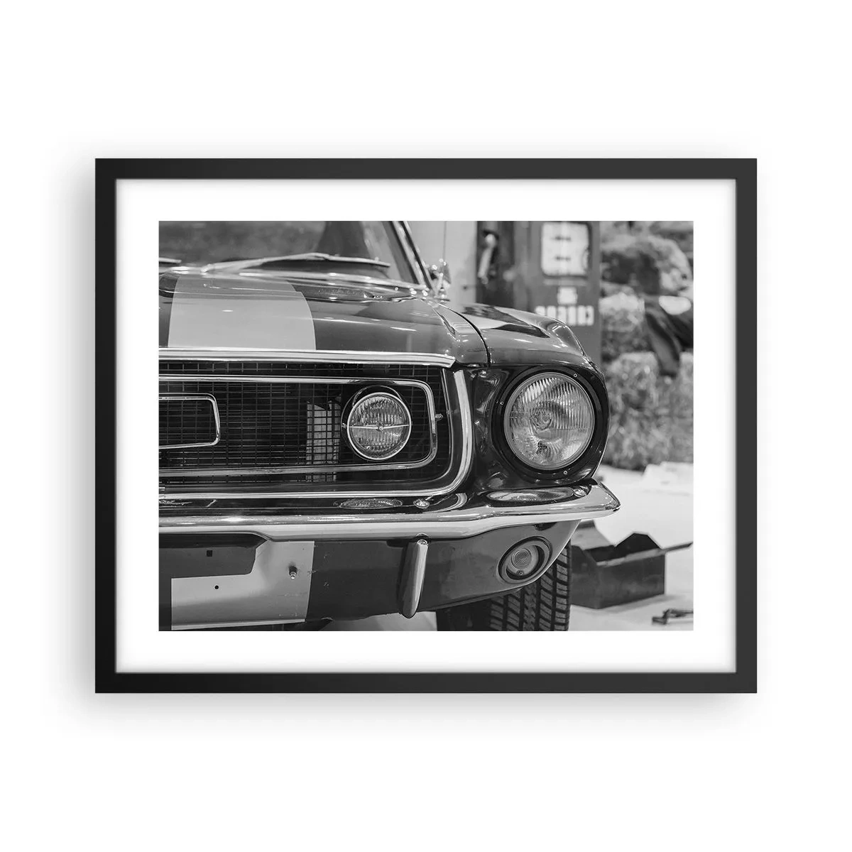 Plakat i sort ramme - Hård kørsel - 50x40 cm