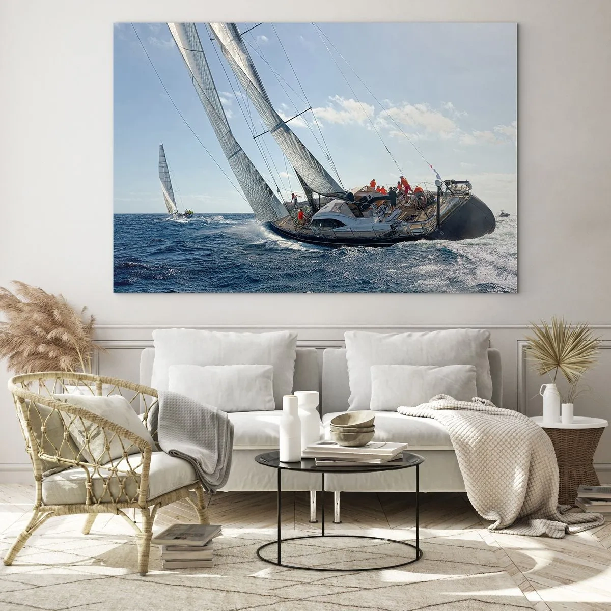 Billede på glas - Må den bedste vinde - 100x70 cm