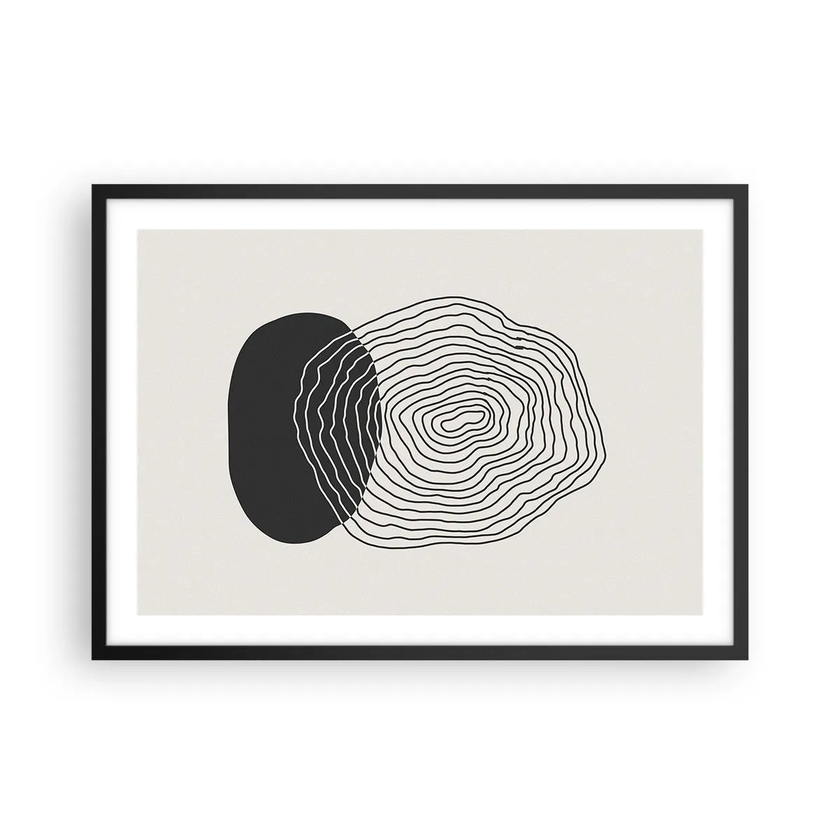 Plakat i sort ramme - Varighed og vibration - 70x50 cm