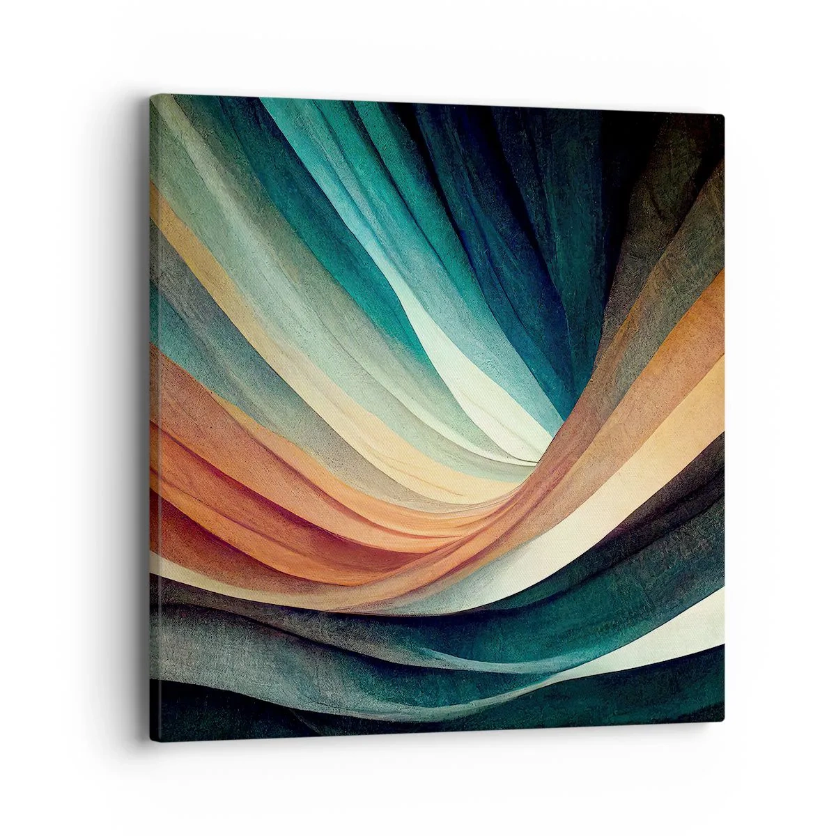 Lærredstryk - Billede på lærred - Vævet af farver - 40x40 cm