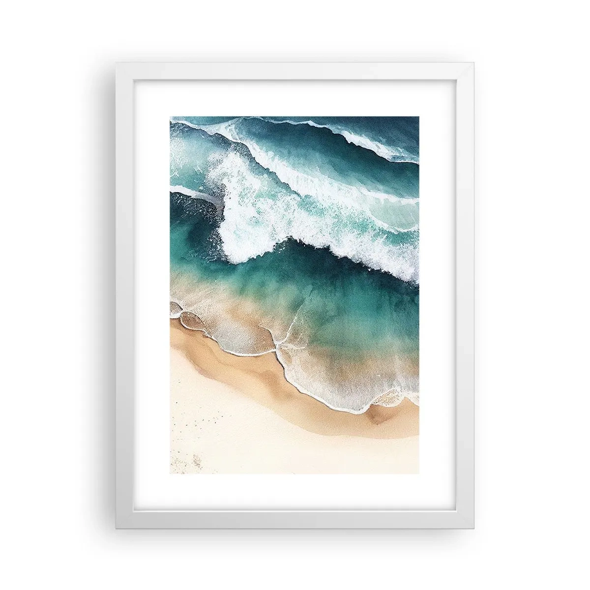 Plakat i hvid ramme - Et evigt møde - 30x40 cm