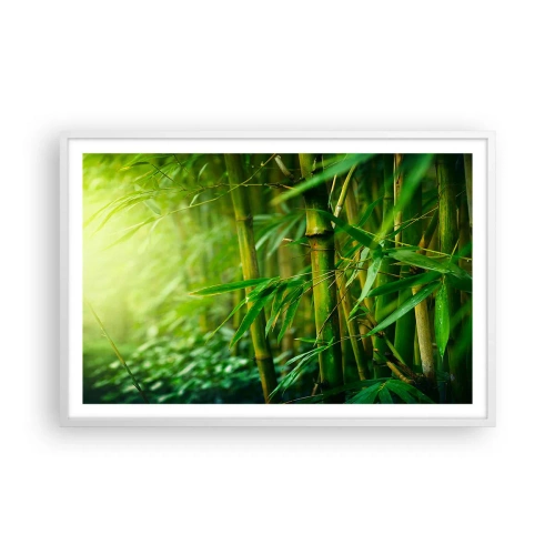 Plakat i hvid ramme - Lær selve det grønne at kende - 91x61 cm