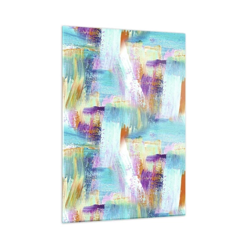 Billede på glas - Munter mazel topper - 50x70 cm