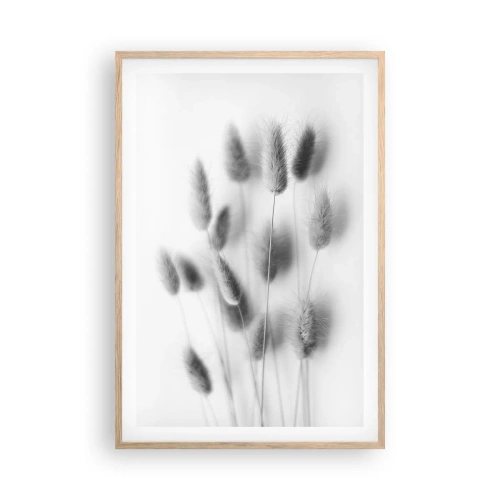 Plakat i ramme af lyst egetræ - Dens bløde græs - 61x91 cm