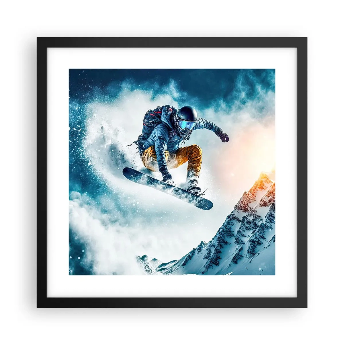 Plakat i sort ramme - Ekstreme følelser - 40x40 cm