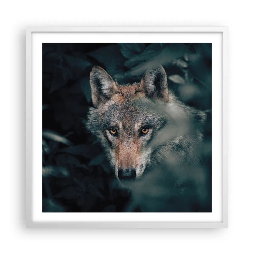 Plakat i hvid ramme - Jæger - 60x60 cm