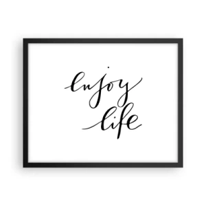 Plakat i sort ramme - Intet at tilføje… - 50x40 cm