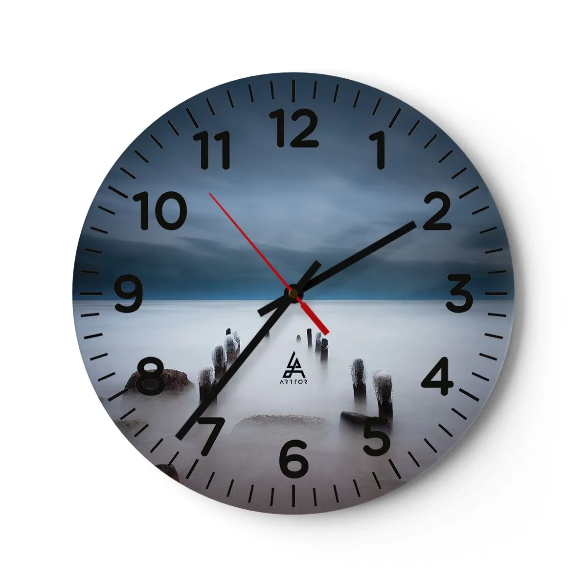 Vægur, Uret - En betænksom sø - 40x40 cm