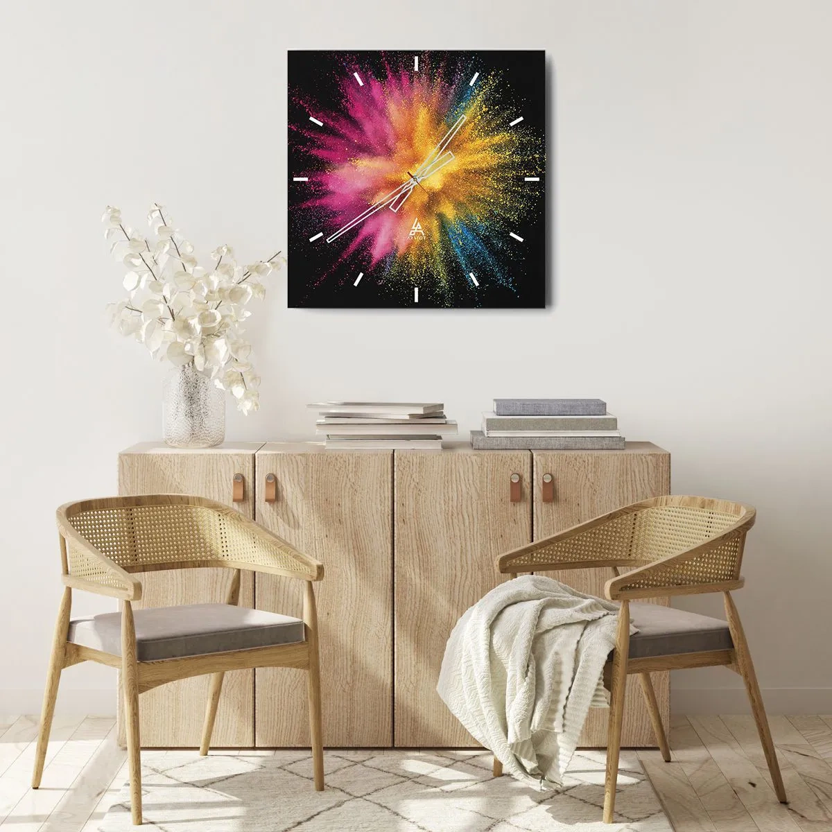 Vægur, Uret - Farvernes fødsel - 30x30 cm