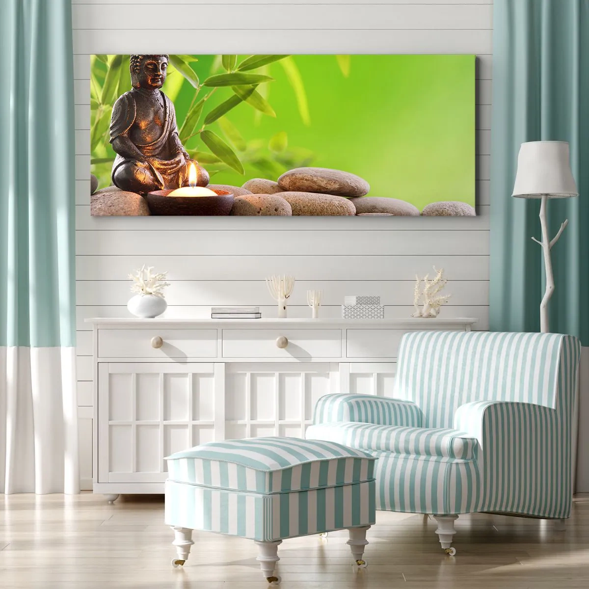 Lærredstryk - Billede på lærred - Livet er smukt - 90x30 cm