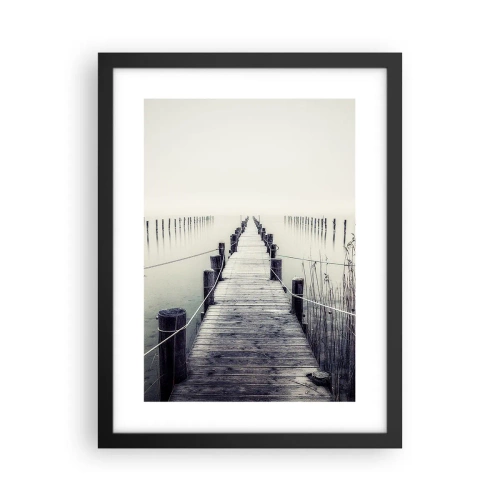 Plakat i sort ramme - Fordyb dig i fred - 30x40 cm