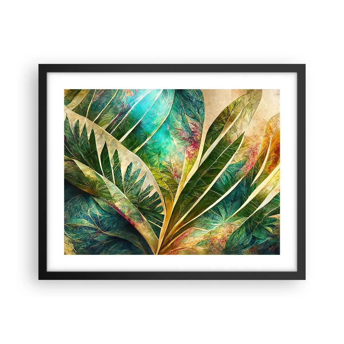 Plakat i sort ramme - Farver fra troperne - 50x40 cm