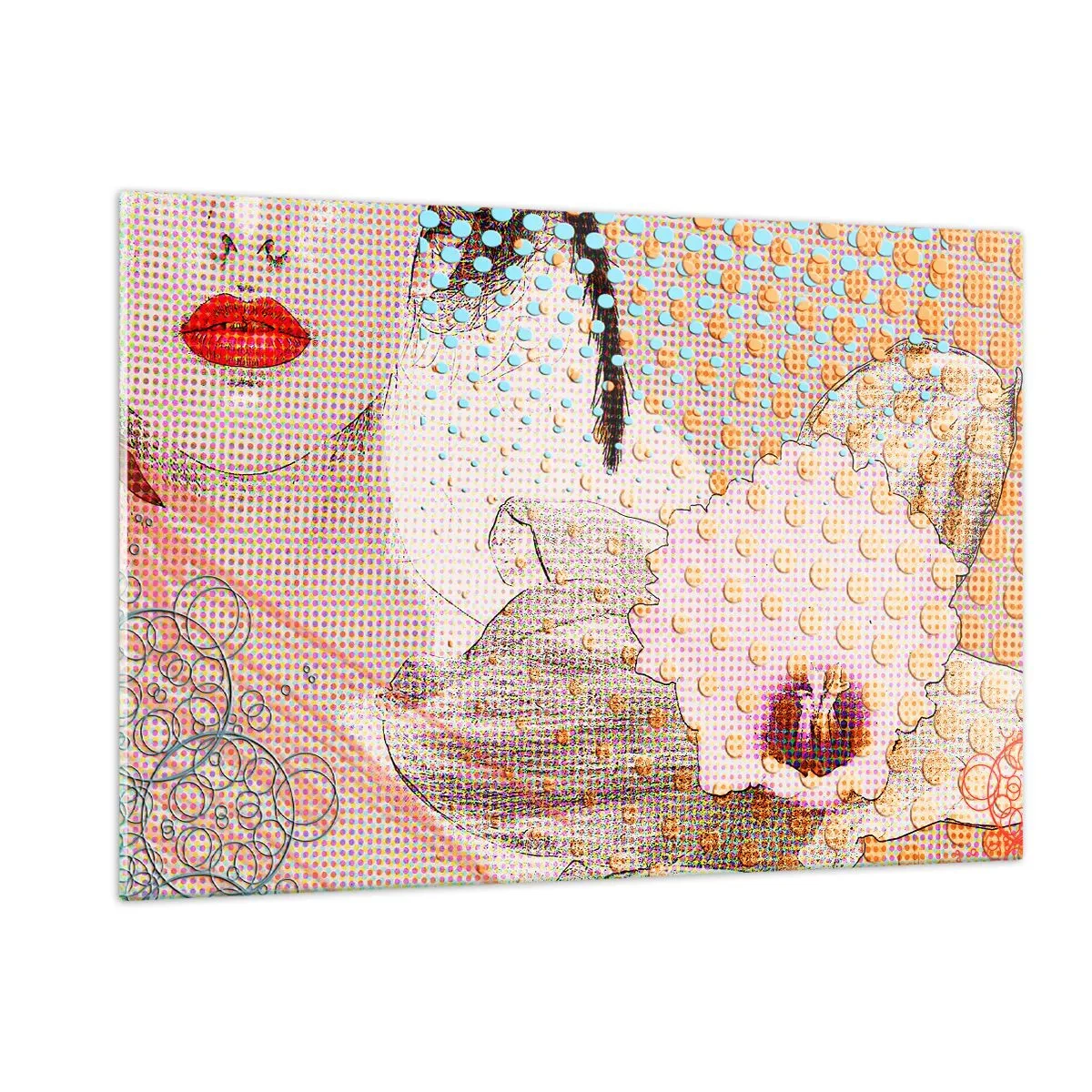 Billede på glas - Tegneserieheroin - 120x80 cm