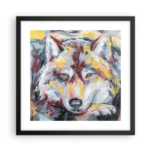 Plakat i sort ramme - Fred blandt kære - 40x40 cm