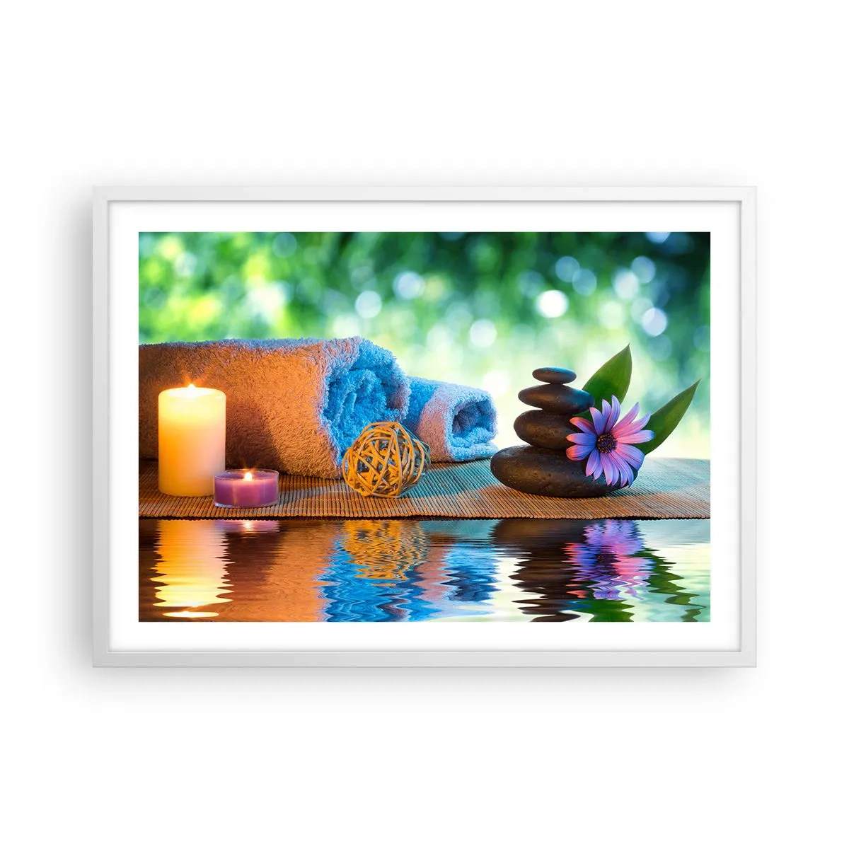 Plakat i hvid ramme - Tid til kroppen - 70x50 cm