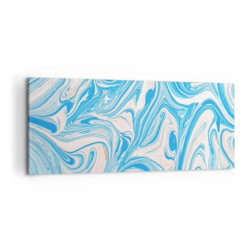 Lærredstryk - Billede på lærred - Marsk i turkis - 100x40 cm