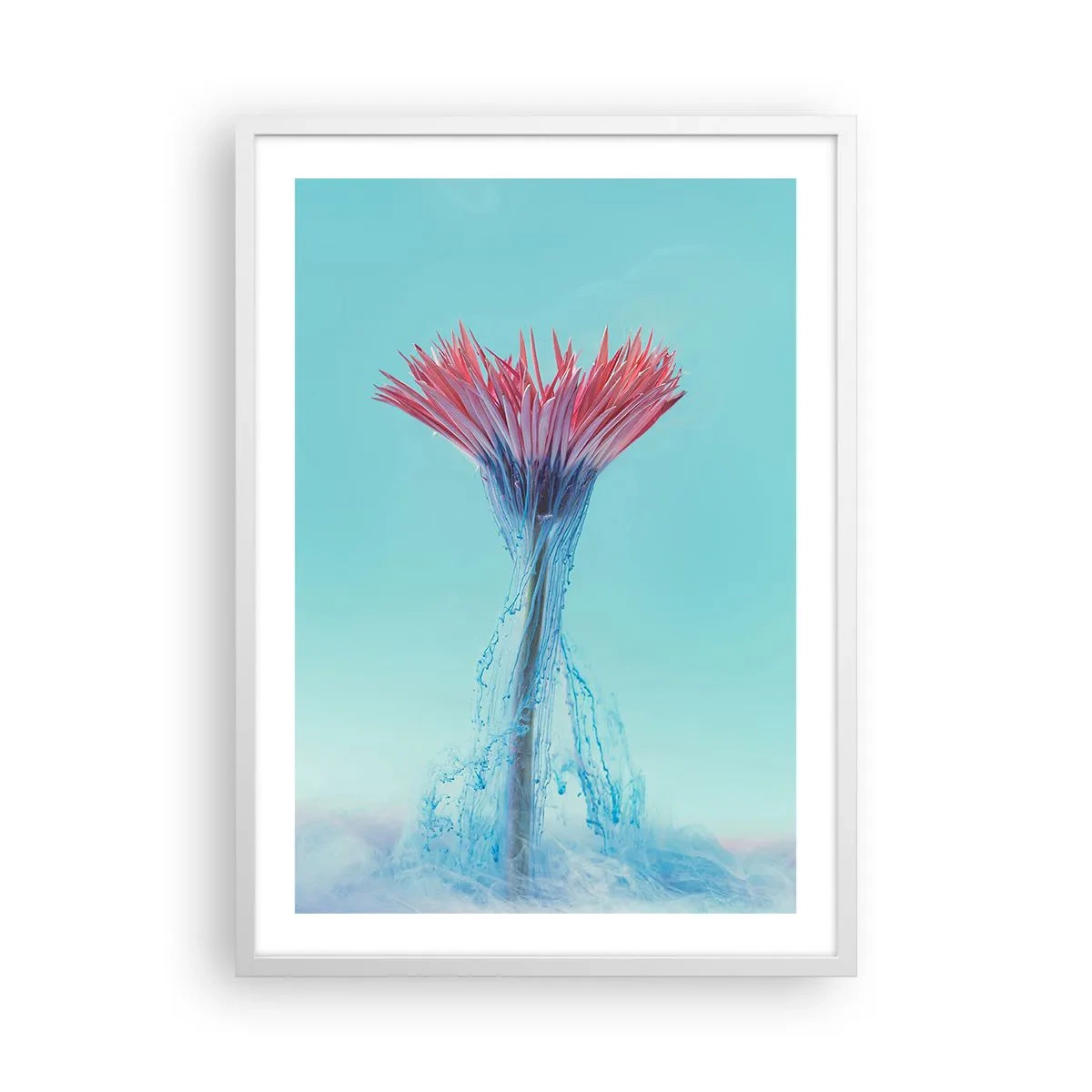 Plakat i hvid ramme - I en nærende omfavnelse - 50x70 cm