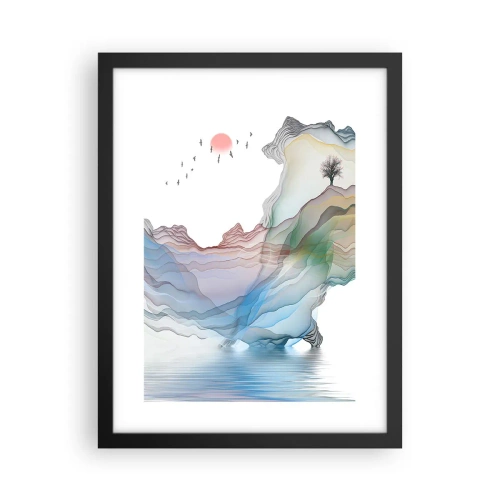 Plakat i sort ramme - Mod krystalbjergene - 30x40 cm