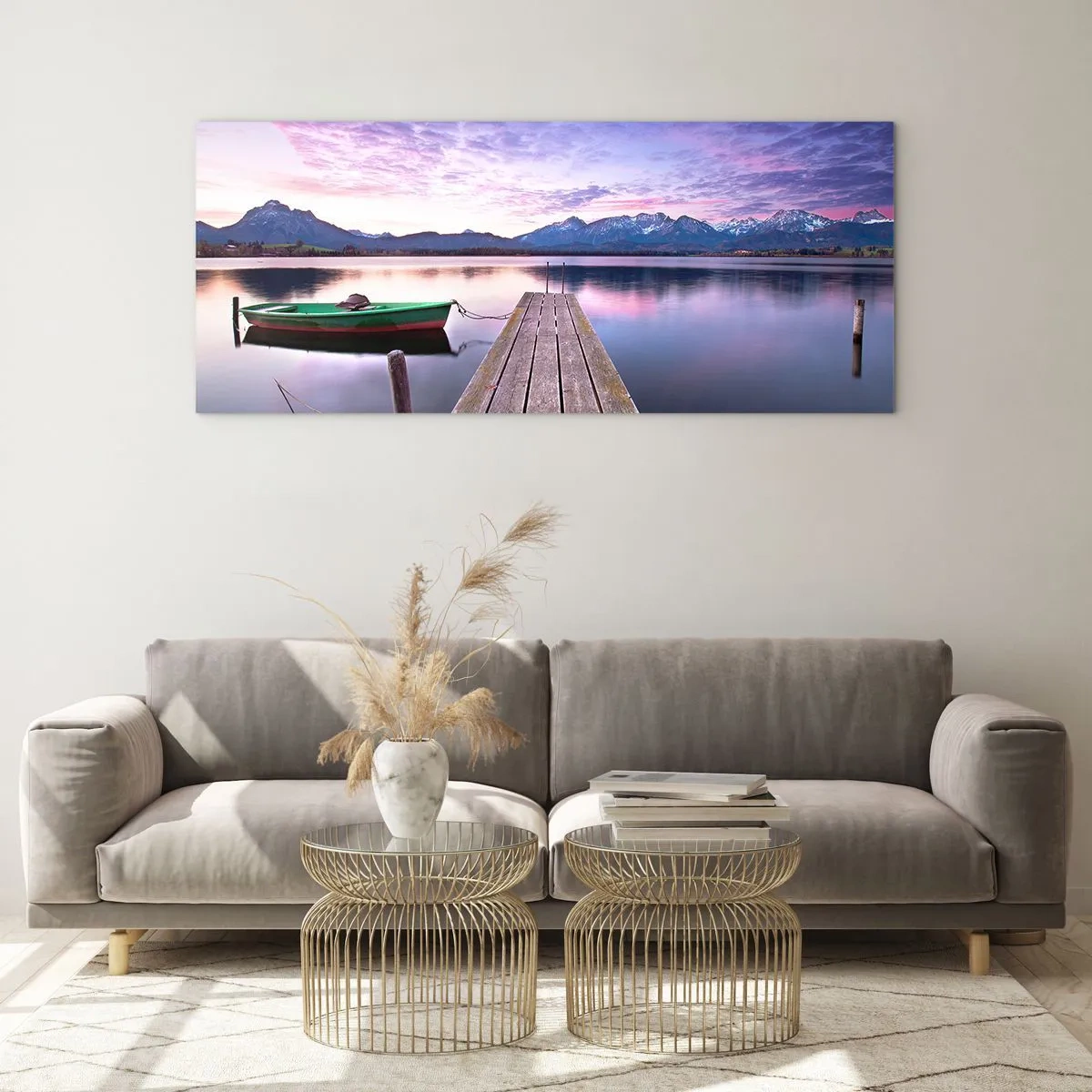Billede på glas - Venskabelig stilhed - 120x50 cm