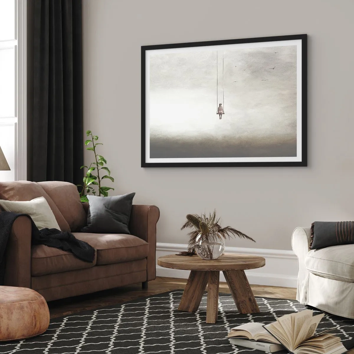 Plakat i sort ramme - Barnet i os selv - 100x70 cm