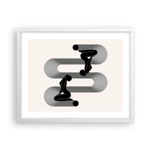 Plakat i hvid ramme - Sensuel symmetri - 50x40 cm