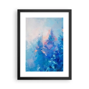 Plakat i sort ramme - Vinter abstraktion - 30x40 cm