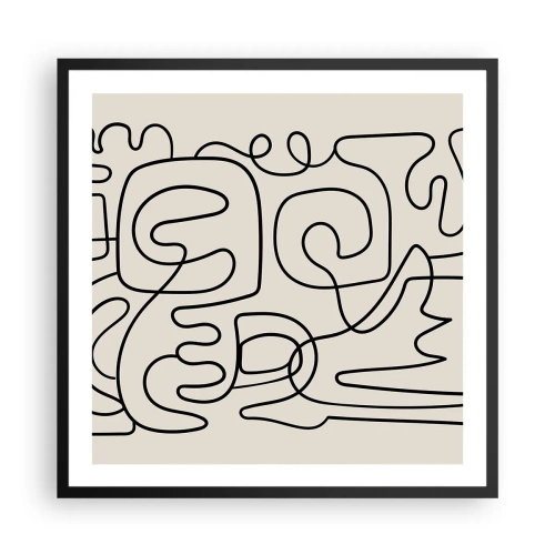 Plakat i sort ramme - På sporet - 60x60 cm