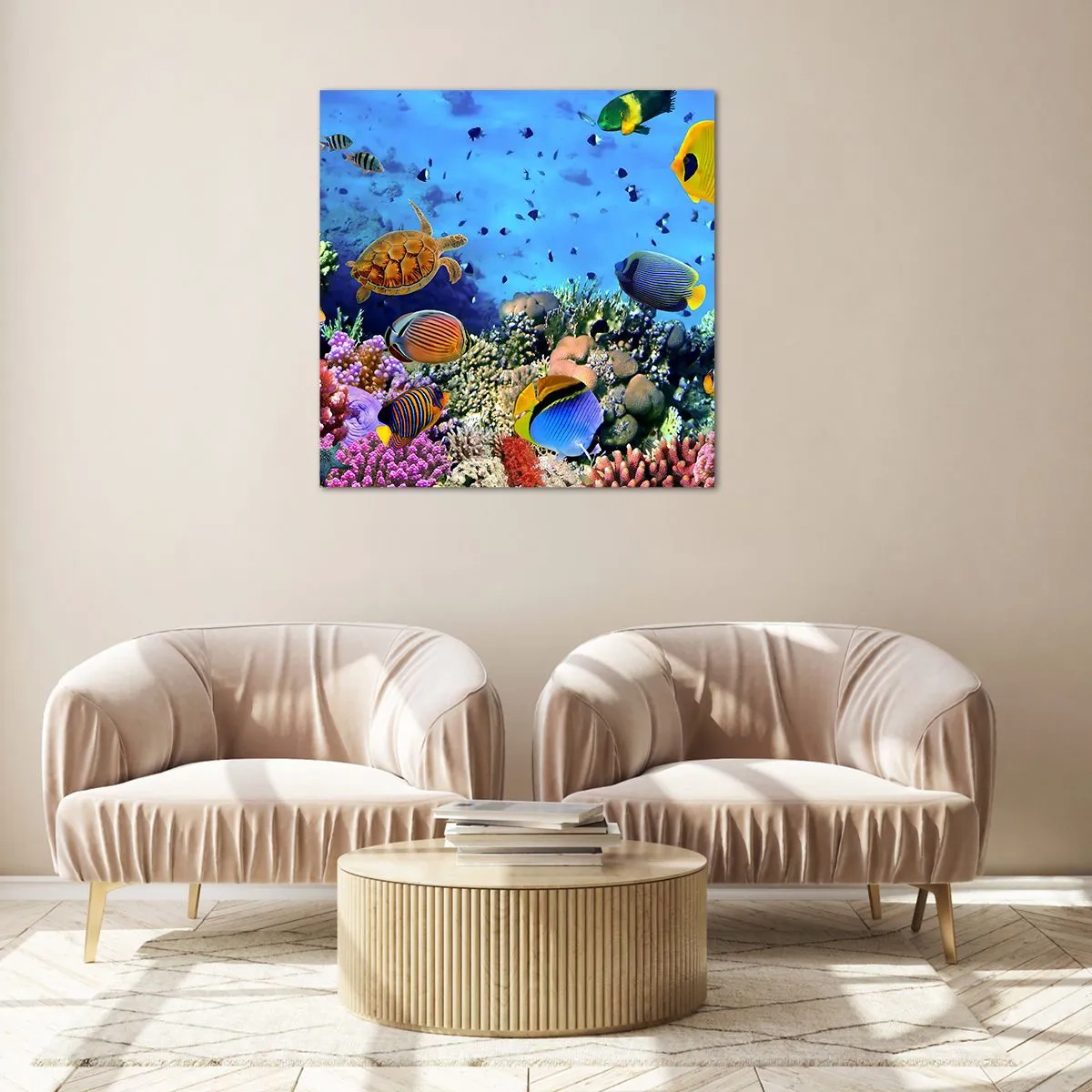 Billede på glas - Og hvad ved vi om livet... - 60x60 cm