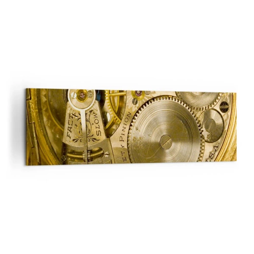 Lærredstryk - Billede på lærred - Følg med tiden - 160x50 cm