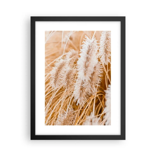Plakat i sort ramme - Gyldent susen af græsser - 30x40 cm