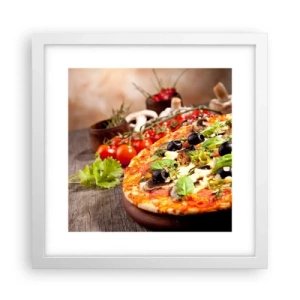 Plakat i hvid ramme - Af tellurholdige bestanddele - 30x30 cm