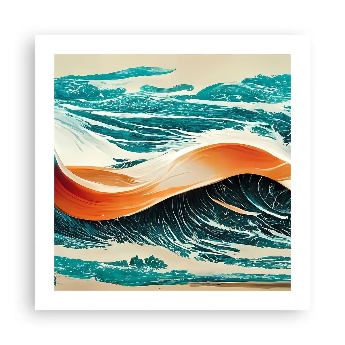 Plakat - Surferens drøm - 50x50 cm