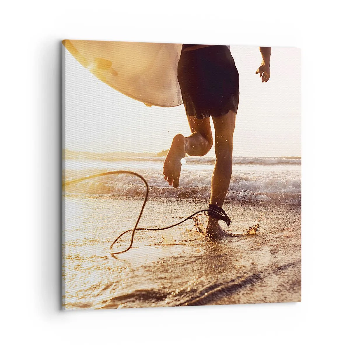 Lærredstryk - Billede på lærred - For at møde bølgen - 50x50 cm