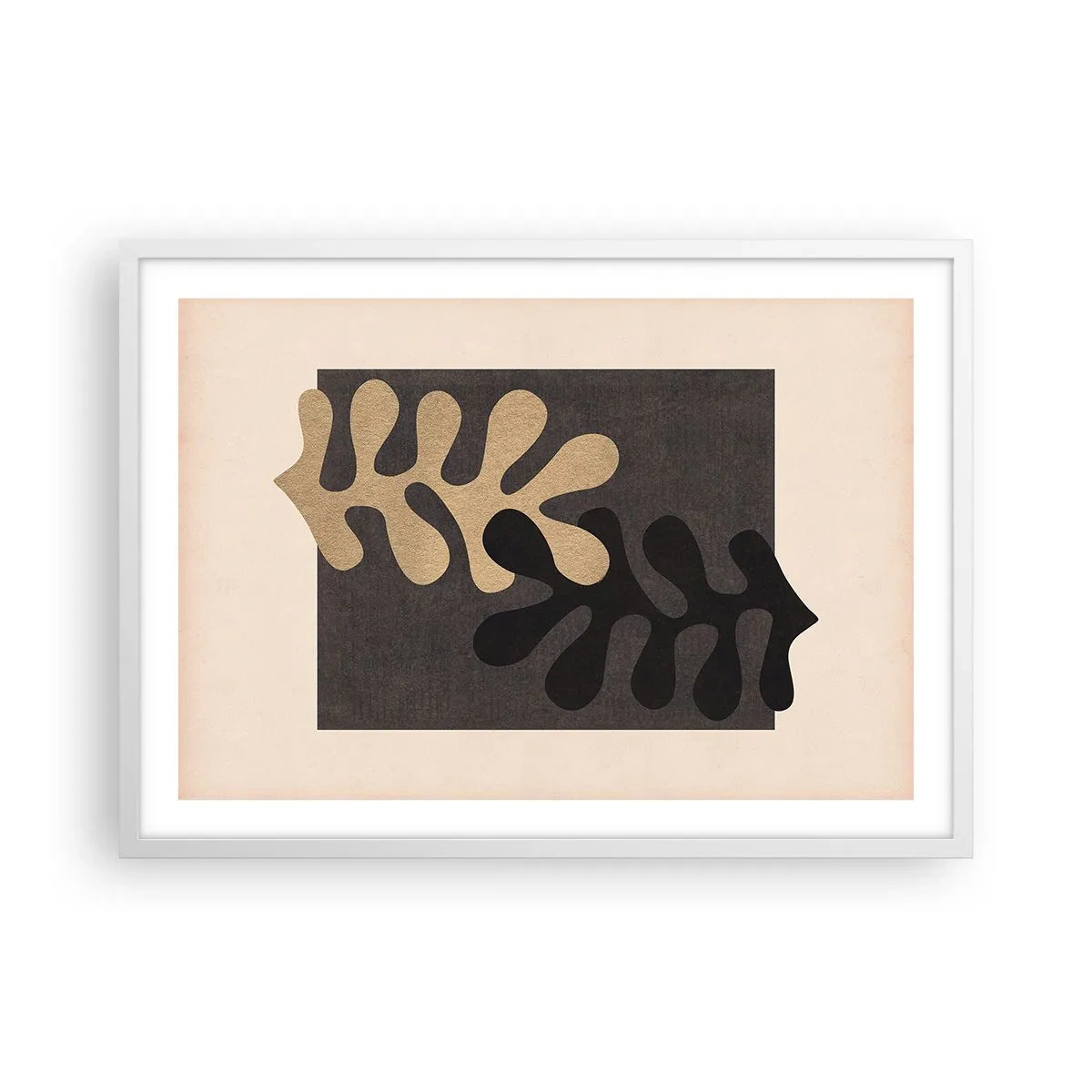 Plakat i hvid ramme - Fravær og supplement - 70x50 cm