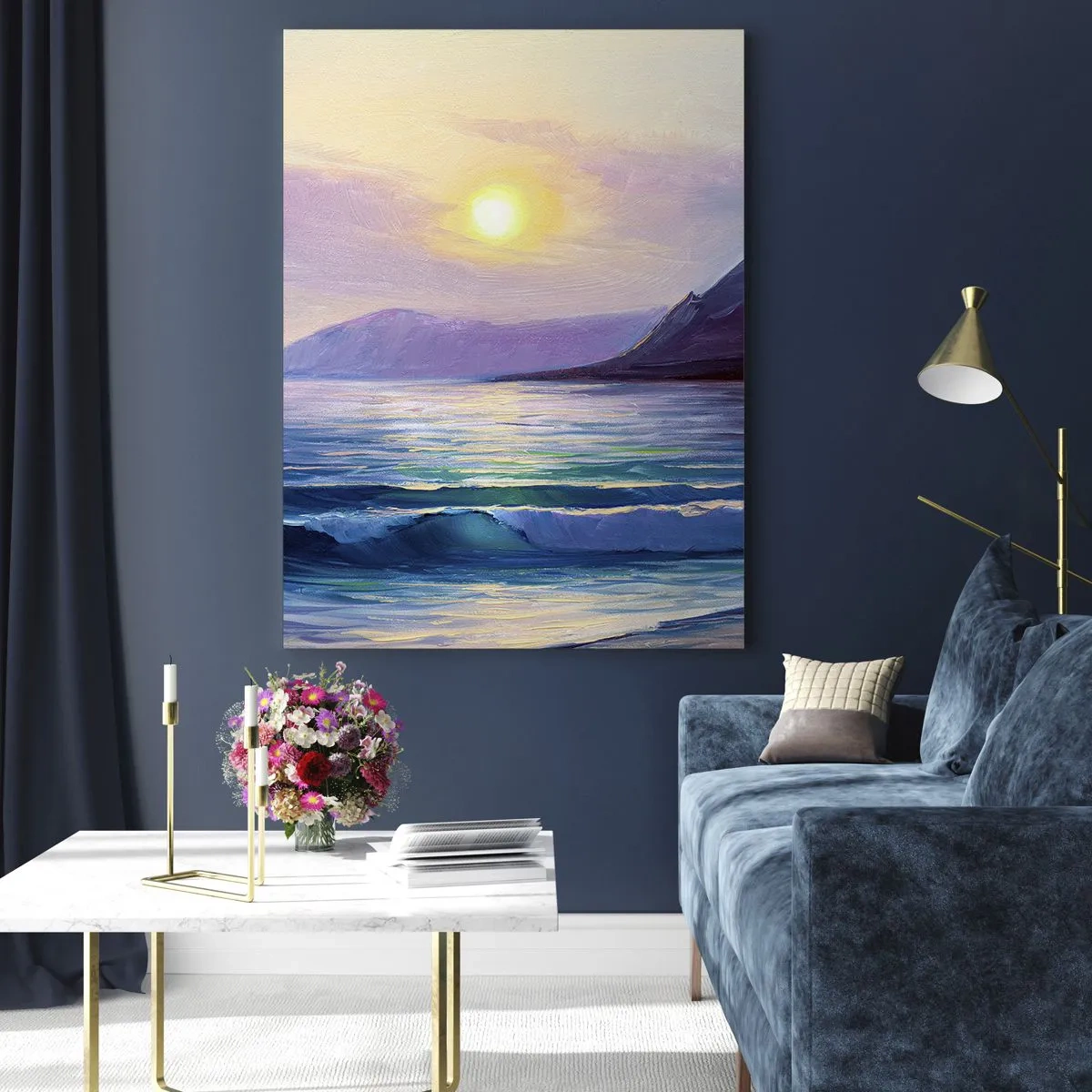 Billede på glas - Vand- og luftkrystal - 50x70 cm