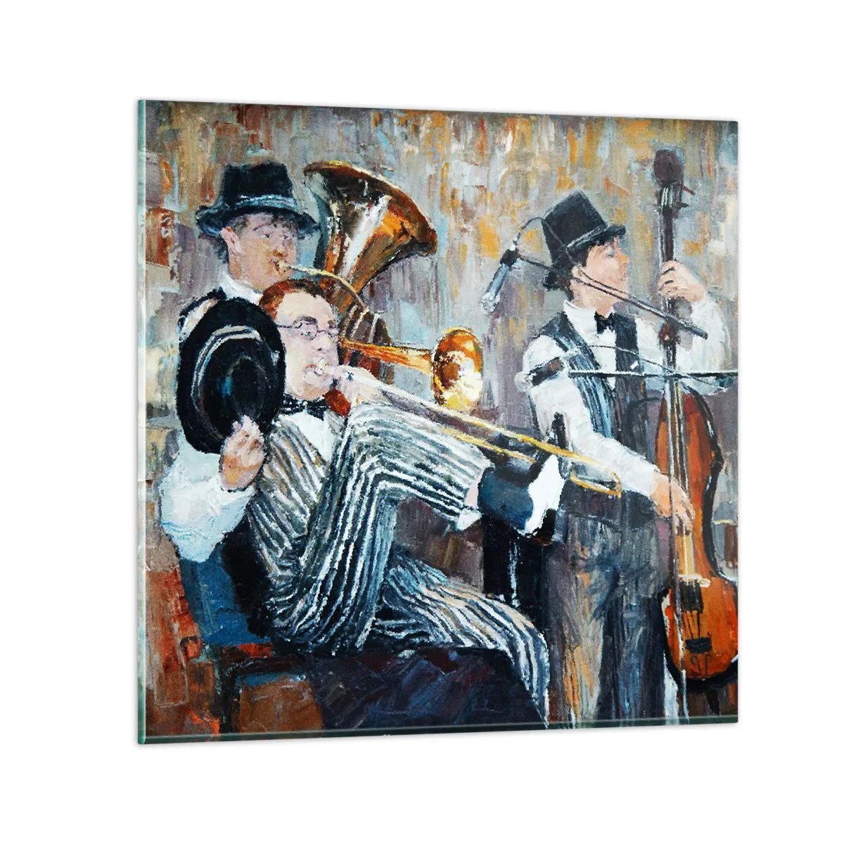 Billede på glas - Alt det jazz - 30x30 cm