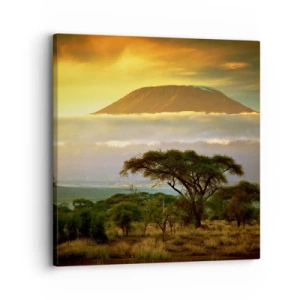 Lærredstryk - Billede på lærred - En rejsendes drøm - 30x30 cm