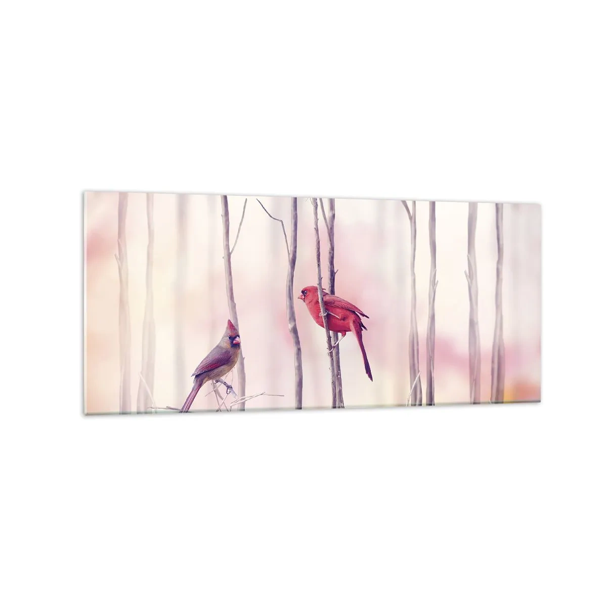 Billede på glas - Fortællingen om den lyserøde skov - 120x50 cm