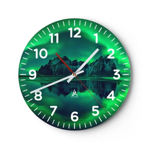 Vægur, Uret - I auroraens arme - 30x30 cm