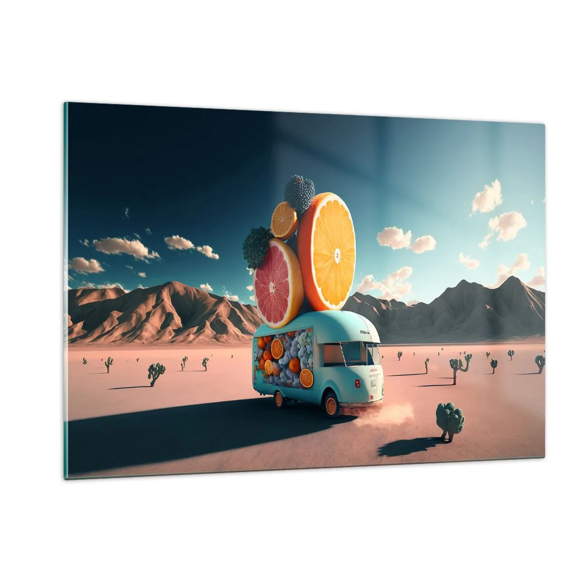 Billede på glas - En smag af ferie - 120x80 cm