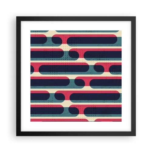 Plakat i sort ramme - Indad og fremad - 40x40 cm