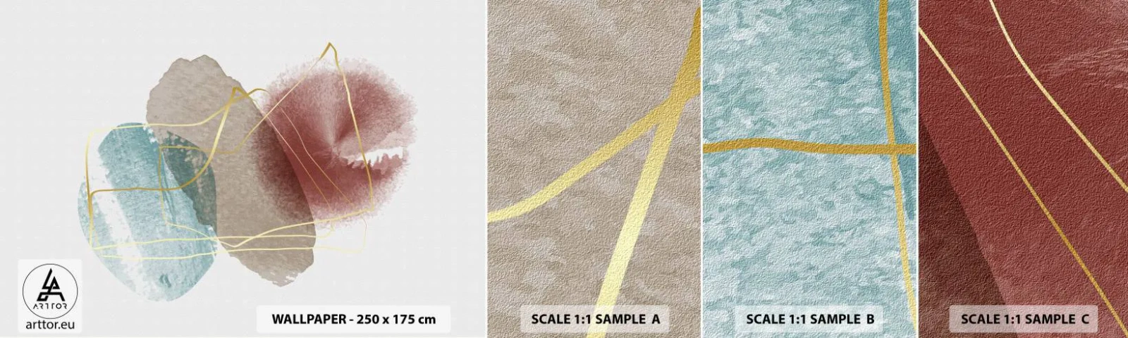 Fototapet Prøve Standard Eco - Rummets perler - Abstraktion, Stykke, Moderne mønster - 100x30 cm