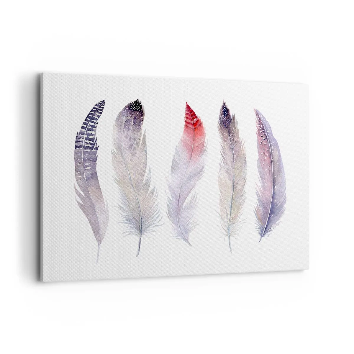 Lærredstryk - Billede på lærred - Delikat som en flerfarvet tåge - 120x80 cm